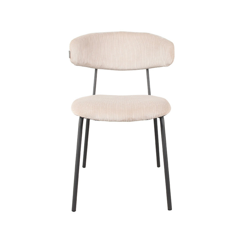 Eetkamerstoel Zack Naturel Ribcord 53x59x79 cm-Eetkamerstoelen-LABEL51