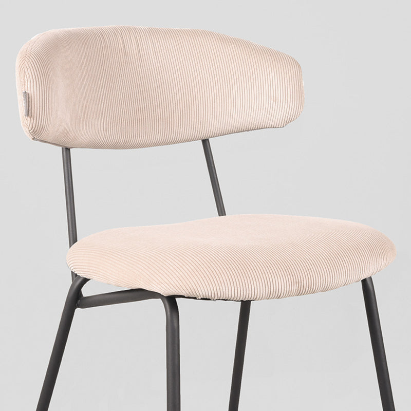 Eetkamerstoel Zack Naturel Ribcord 53x59x79 cm-Eetkamerstoelen-LABEL51