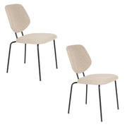 Eetkamerstoel Zelo Polyester Beige 58.5x46 cm-Eetkamerstoelen-Creating Home