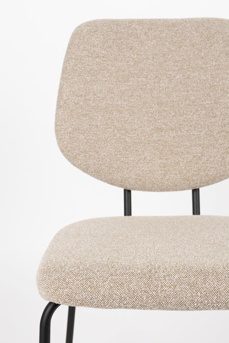 Eetkamerstoel Zelo Polyester Beige 58.5x46 cm-Eetkamerstoelen-Creating Home