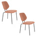 Eetkamerstoel Zelo Polyester Roze 58.5x46 cm-Eetkamerstoelen-Creating Home