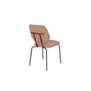 Eetkamerstoel Zelo Polyester Roze 58.5x46 cm-Eetkamerstoelen-Creating Home