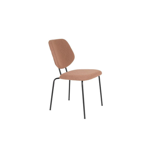 Eetkamerstoel Zelo Polyester Roze 58.5x46 cm-Eetkamerstoelen-Creating Home