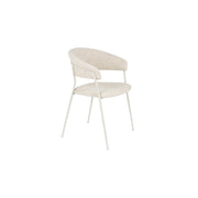 Eetkamerstoel Zeri Off Polyester Wit 51.5x59.5 cm-Eetkamerstoelen-Creating Home