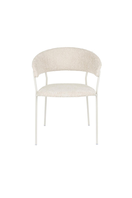 Eetkamerstoel Zeri Off Polyester Wit 51.5x59.5 cm-Eetkamerstoelen-Creating Home