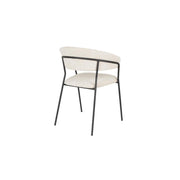 Eetkamerstoel Zeri Polyester Zwart 51.5x59.5 cm-Eetkamerstoelen-Creating Home