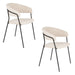 Eetkamerstoel Zeri Polyester Zwart 51.5x59.5 cm-Eetkamerstoelen-Creating Home