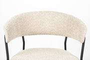 Eetkamerstoel Zeri Polyester Zwart 51.5x59.5 cm-Eetkamerstoelen-Creating Home