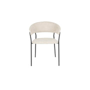 Eetkamerstoel Zeri Polyester Zwart 51.5x59.5 cm-Eetkamerstoelen-Creating Home