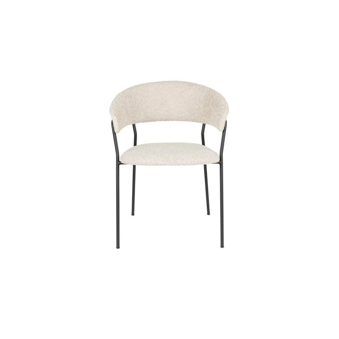 Eetkamerstoel Zeri Polyester Zwart 51.5x59.5 cm-Eetkamerstoelen-Creating Home