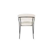 Eetkamerstoel Zeri Polyester Zwart 51.5x59.5 cm-Eetkamerstoelen-Creating Home