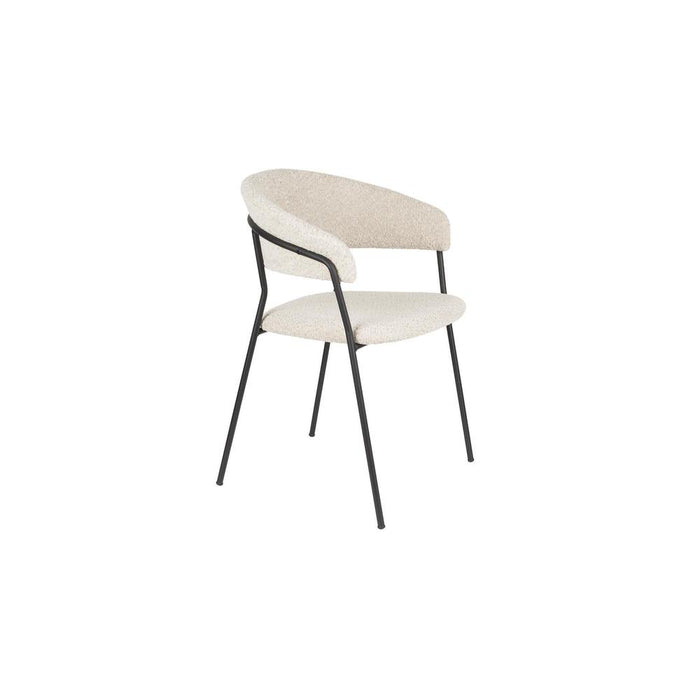 Eetkamerstoel Zeri Polyester Zwart 51.5x59.5 cm-Eetkamerstoelen-Creating Home