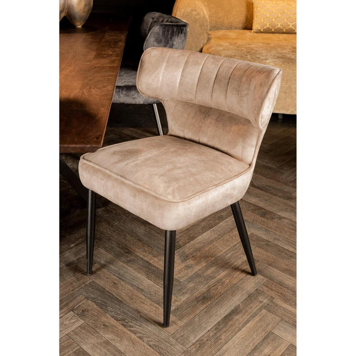 Eetkamerstoel Zinno Polyester Bruin-Eetkamerstoelen-PTMD