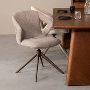 Eetkamerstoel Zurich Mushroom Royal Boucle Brons 64x56x86 cm-Eetkamerstoelen-LABEL51