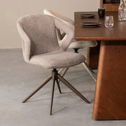 Eetkamerstoel Zurich Mushroom Royal Boucle Brons 64x56x86 cm-Eetkamerstoelen-LABEL51