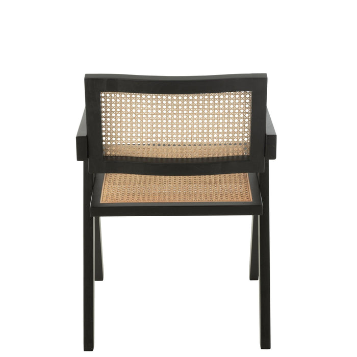 Eetkamerstoel Zwart Ash hout 59 cm 59x52x80 cm-Eetkamerstoelen-J-Line