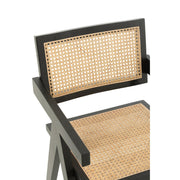 Eetkamerstoel Zwart Ash hout 59 cm 59x52x80 cm-Eetkamerstoelen-J-Line