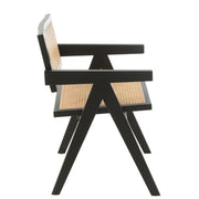 Eetkamerstoel Zwart Ash hout 59 cm 59x52x80 cm-Eetkamerstoelen-J-Line