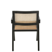 Eetkamerstoel Zwart Ash hout 59 cm 59x52x80 cm-Eetkamerstoelen-J-Line