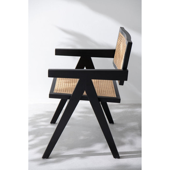 Eetkamerstoel Zwart Ash hout 59 cm-Eetkamerstoelen-J-Line