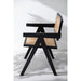 Eetkamerstoel Zwart Ash hout 59 cm-Eetkamerstoelen-J-Line