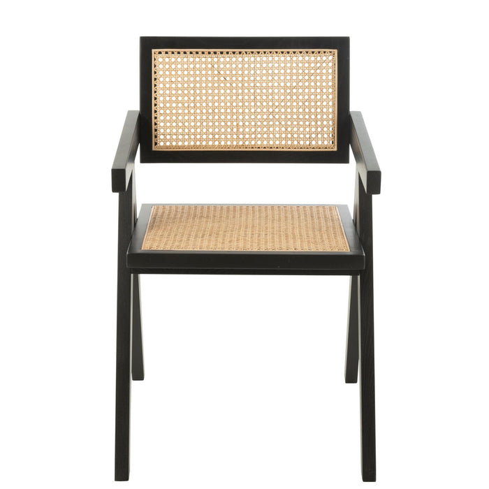 Eetkamerstoel Zwart Ash hout 59 cm-Eetkamerstoelen-J-Line