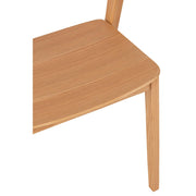 Eetkamerstoel Zwart Eiken hout 52 cm 51.8x56.7x75.7 cm-Eetkamerstoelen-J-Line