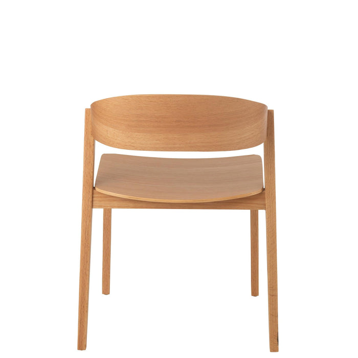 Eetkamerstoel Zwart Eiken hout 52 cm-Eetkamerstoelen-J-Line
