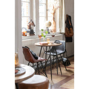 Eetkamerstoel Zwart Ijzer 49 cm 49x46x79 cm-Eetkamerstoelen-J-Line