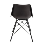Eetkamerstoel Zwart Ijzer 49 cm 49x46x79 cm-Eetkamerstoelen-J-Line