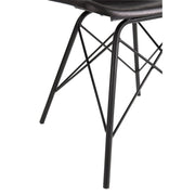 Eetkamerstoel Zwart Ijzer 49 cm 49x46x79 cm-Eetkamerstoelen-J-Line