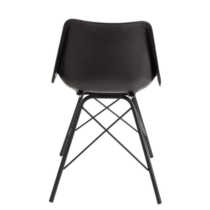 Eetkamerstoel Zwart Ijzer 49 cm-Eetkamerstoelen-J-Line