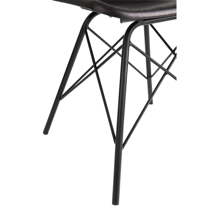 Eetkamerstoel Zwart Ijzer 49 cm-Eetkamerstoelen-J-Line