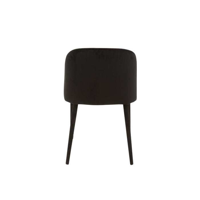 Eetkamerstoel Zwart Metaal 51 cm 51x58x80 cm-Eetkamerstoelen-J-Line