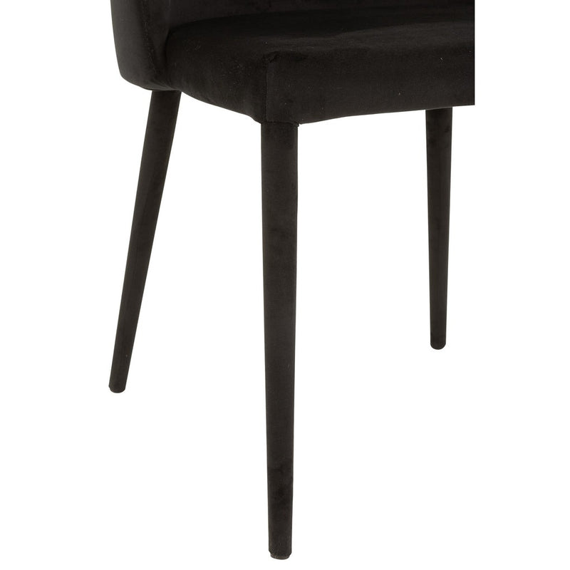 Eetkamerstoel Zwart Metaal 51 cm 51x58x80 cm-Eetkamerstoelen-J-Line