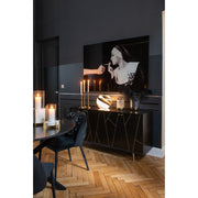 Eetkamerstoel Zwart Metaal 51 cm 51x58x80 cm-Eetkamerstoelen-J-Line