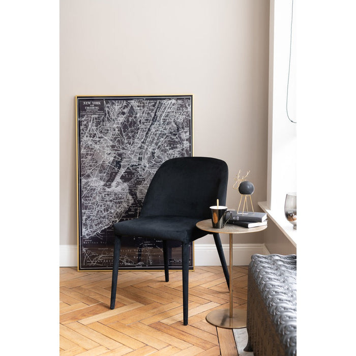 Eetkamerstoel Zwart Metaal 51 cm-Eetkamerstoelen-J-Line