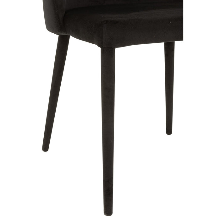 Eetkamerstoel Zwart Metaal 51 cm-Eetkamerstoelen-J-Line