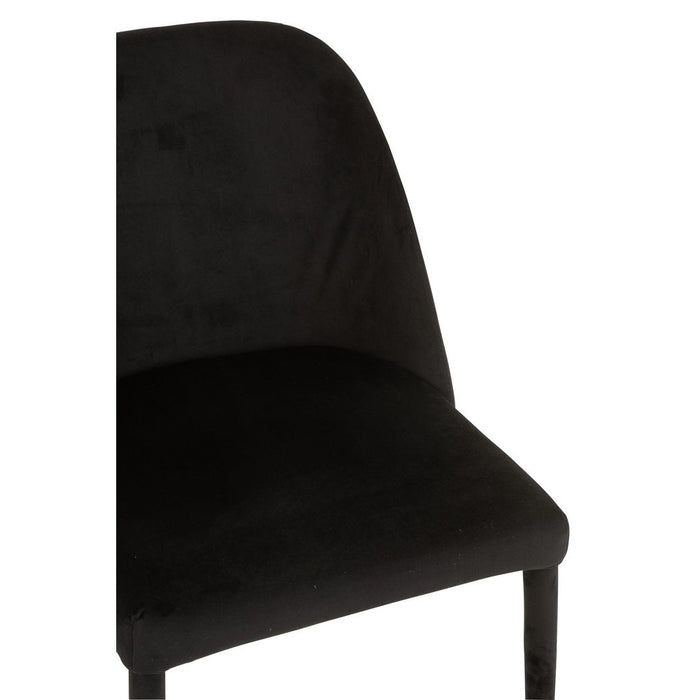 Eetkamerstoel Zwart Metaal 51 cm-Eetkamerstoelen-J-Line