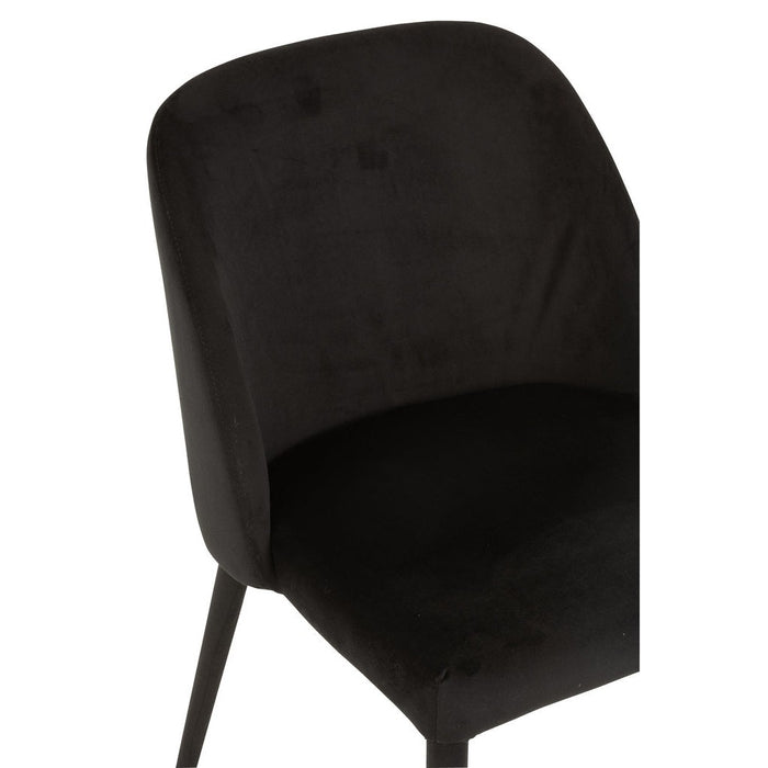 Eetkamerstoel Zwart Metaal 51 cm-Eetkamerstoelen-J-Line