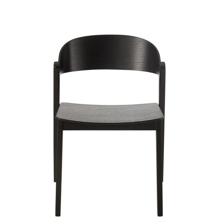 Eetkamerstoel Zwart Multiplex 52 cm 51.8x56.7x75.7 cm-Eetkamerstoelen-J-Line