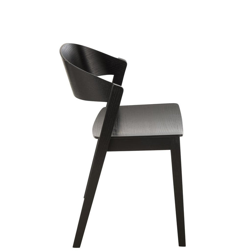 Eetkamerstoel Zwart Multiplex 52 cm 51.8x56.7x75.7 cm-Eetkamerstoelen-J-Line