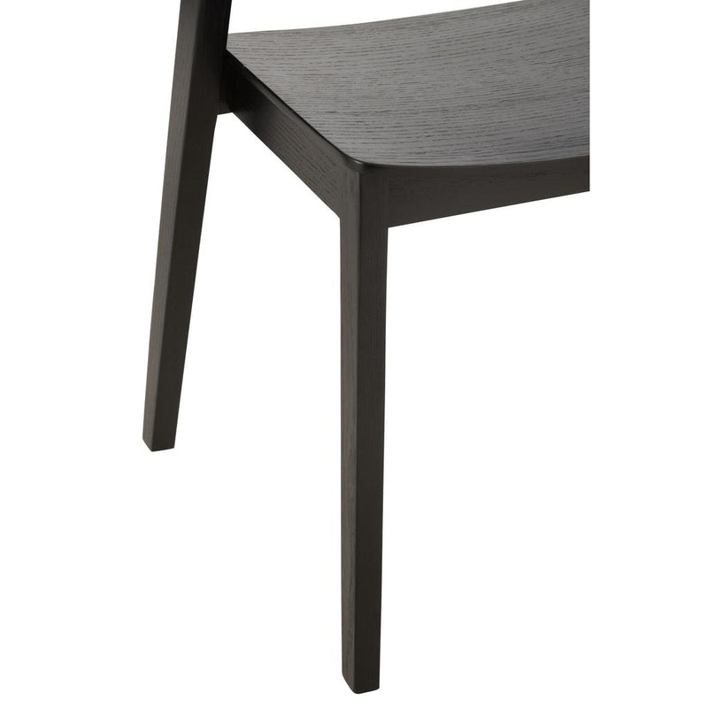 Eetkamerstoel Zwart Multiplex 52 cm 51.8x56.7x75.7 cm-Eetkamerstoelen-J-Line