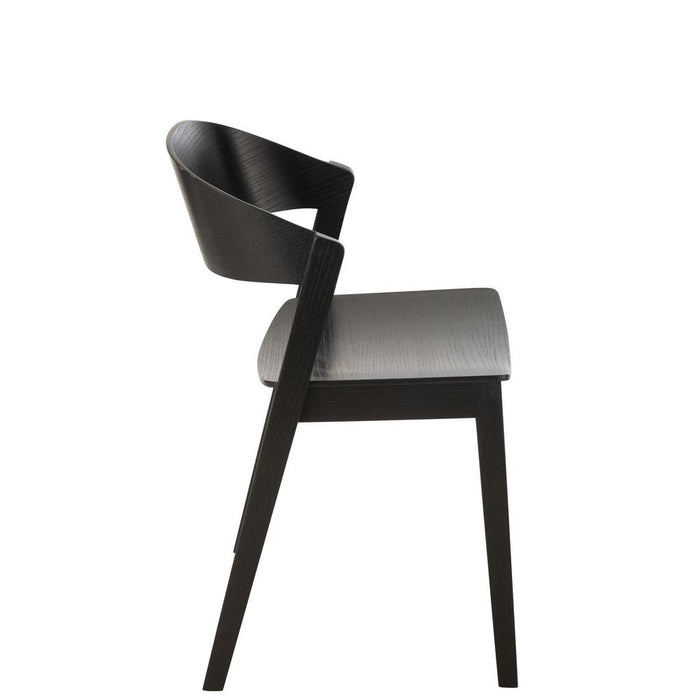 Eetkamerstoel Zwart Multiplex 52 cm-Eetkamerstoelen-J-Line
