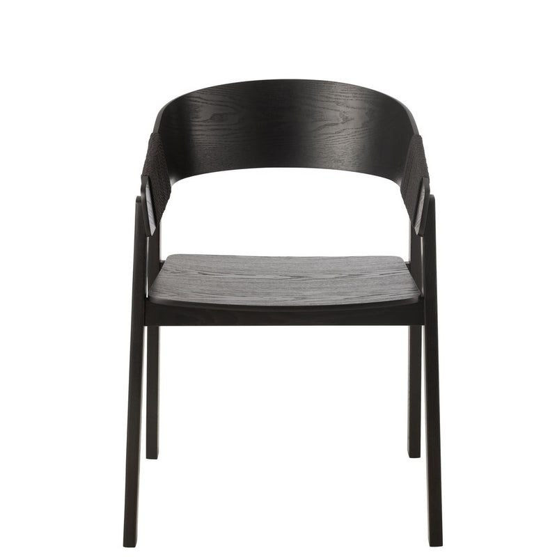 Eetkamerstoel Zwart Multiplex 53 cm 52.8x57.1x76.8 cm-Eetkamerstoelen-J-Line