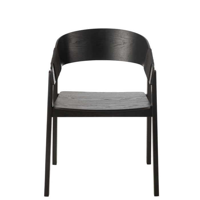 Eetkamerstoel Zwart Multiplex 53 cm 52.8x57.1x76.8 cm-Eetkamerstoelen-J-Line