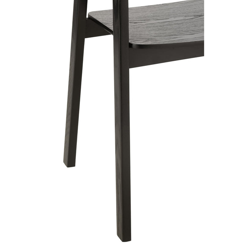 Eetkamerstoel Zwart Multiplex 53 cm 52.8x57.1x76.8 cm-Eetkamerstoelen-J-Line