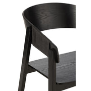 Eetkamerstoel Zwart Multiplex 53 cm 52.8x57.1x76.8 cm-Eetkamerstoelen-J-Line