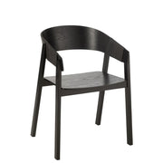 Eetkamerstoel Zwart Multiplex 53 cm 52.8x57.1x76.8 cm-Eetkamerstoelen-J-Line