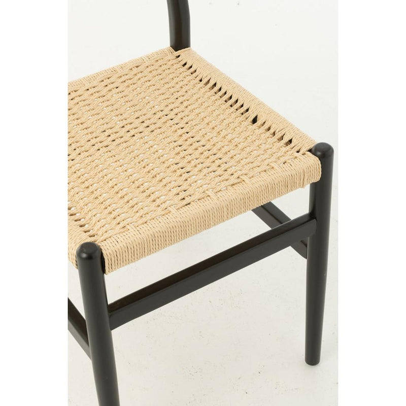 Eetkamerstoel Zwart Paper 50 cm 50x46x87 cm-Eetkamerstoelen-J-Line